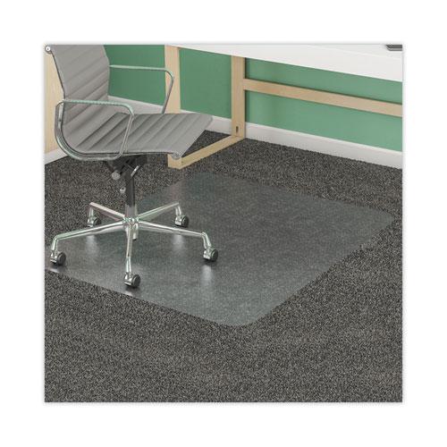 SuperMat Frequent Use Chair Mat, Med Pile Carpet, Roll, 45 x 53, Rectangular, Clear. Picture 1