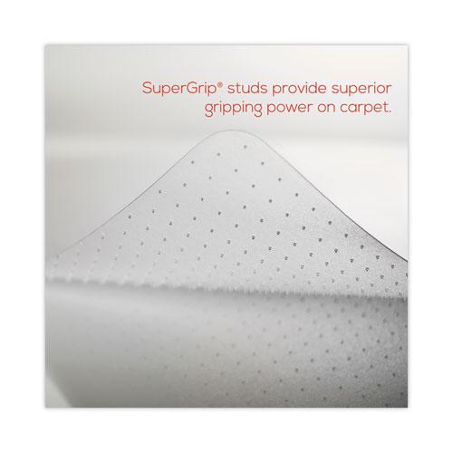 SuperMat Frequent Use Chair Mat, Med Pile Carpet, Roll, 45 x 53, Rectangular, Clear. Picture 3