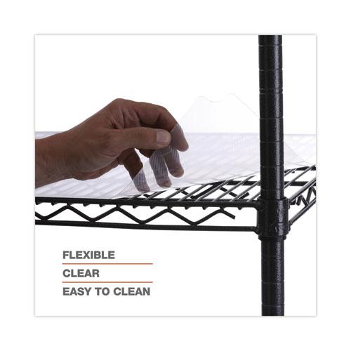 Shelf Liners For Wire Shelving, Clear Plastic, 36w x 18d, 4/Pack. Picture 4