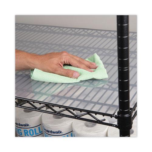 Shelf Liners For Wire Shelving, Clear Plastic, 48w x 24d, 4/Pack. Picture 7