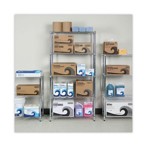 Residential Wire Shelving, Five-Shelf, 36w x 14d x 72h, Silver. Picture 8