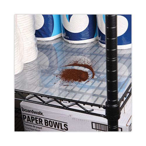 Shelf Liners For Wire Shelving, Clear Plastic, 48w x 24d, 4/Pack. Picture 8