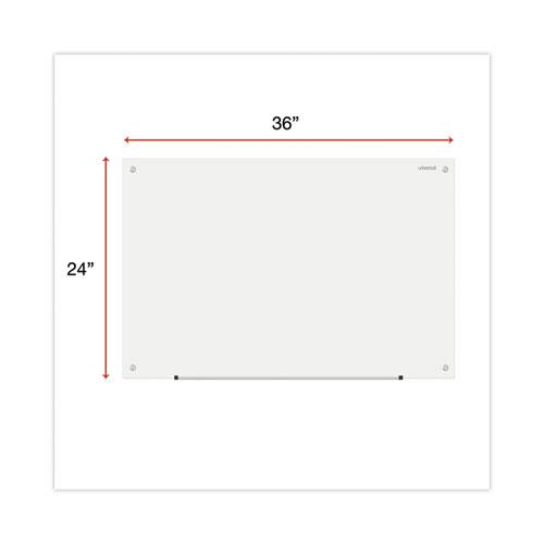 Frameless Glass Marker Board, 36 x 24, White Surface. Picture 3