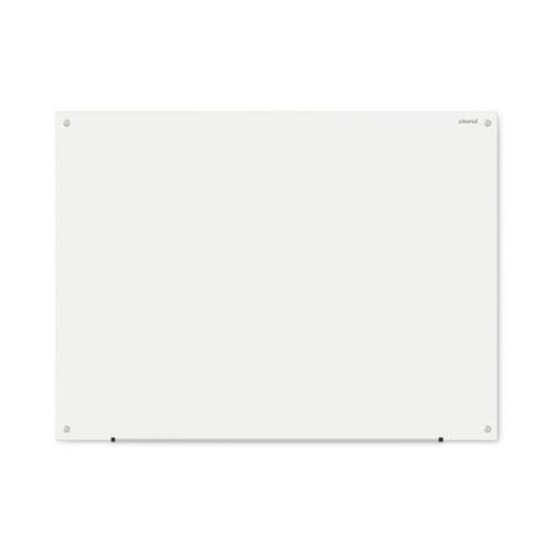 Frameless Glass Marker Board, 48 x 36, White Surface. Picture 1