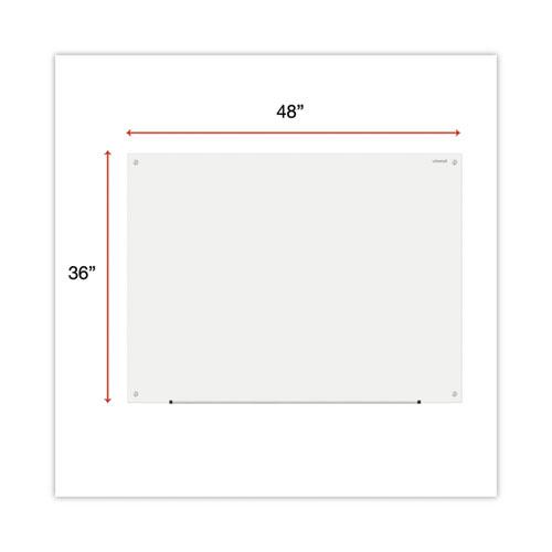 Frameless Glass Marker Board, 48 x 36, White Surface. Picture 3