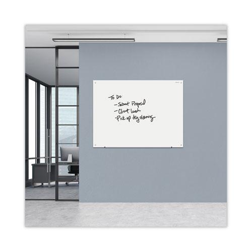 Frameless Glass Marker Board, 48 x 36, White Surface. Picture 6