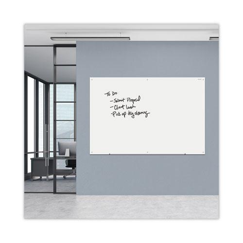 Frameless Glass Marker Board, 72 x 48, White Surface. Picture 6