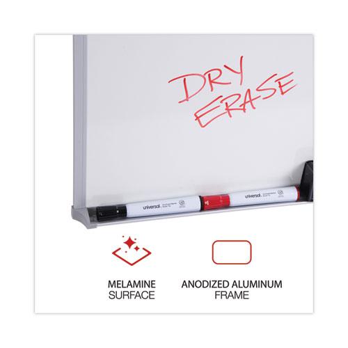 Melamine Dry Erase Board with Aluminum Frame, 24 x 18, White Surface, Anodized Aluminum Frame. Picture 2