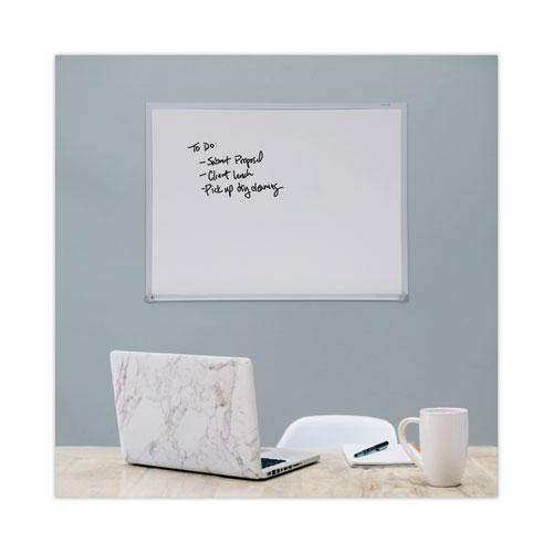 Melamine Dry Erase Board with Aluminum Frame, 24 x 18, White Surface, Anodized Aluminum Frame. Picture 5