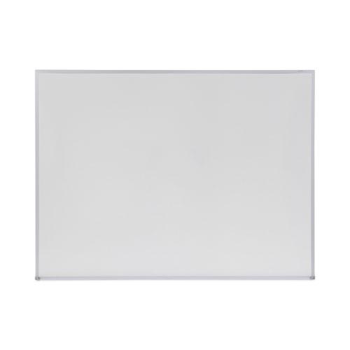 Melamine Dry Erase Board with Aluminum Frame, 48 x 36, White Surface, Anodized Aluminum Frame. Picture 1