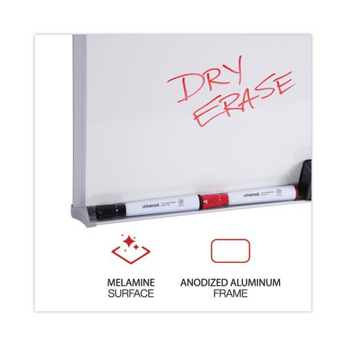 Melamine Dry Erase Board with Aluminum Frame, 48 x 36, White Surface, Anodized Aluminum Frame. Picture 2