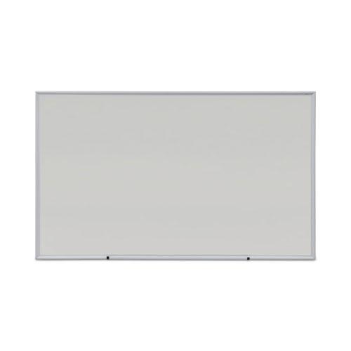 Deluxe Melamine Dry Erase Board, 60 x 36, Melamine White Surface, Silver Anodized Aluminum Frame. Picture 1