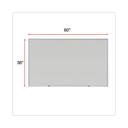 Deluxe Melamine Dry Erase Board, 60 x 36, Melamine White Surface, Silver Anodized Aluminum Frame. Picture 3
