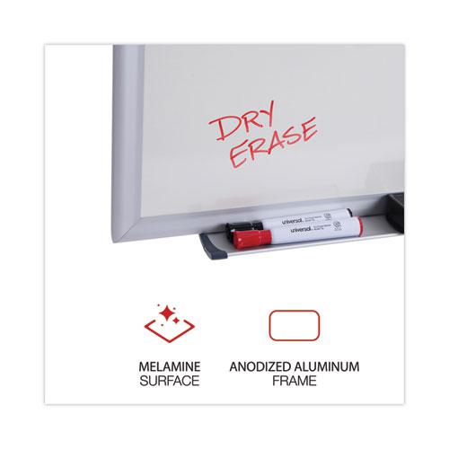 Deluxe Melamine Dry Erase Board, 96 x 48, Melamine White Surface, Silver Anodized Aluminum Frame. Picture 2