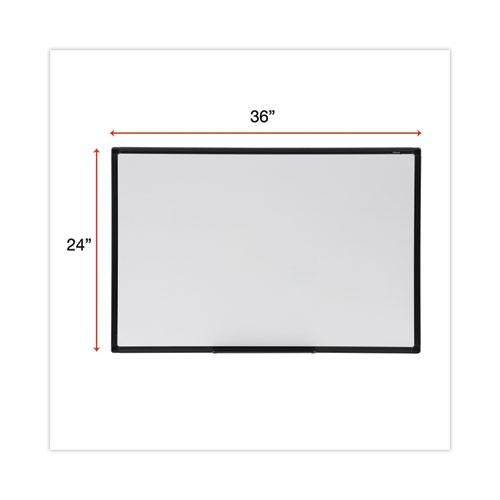 Design Series Deluxe Dry Erase Board, 36 x 24, White Surface, Black Anodized Aluminum Frame. Picture 4