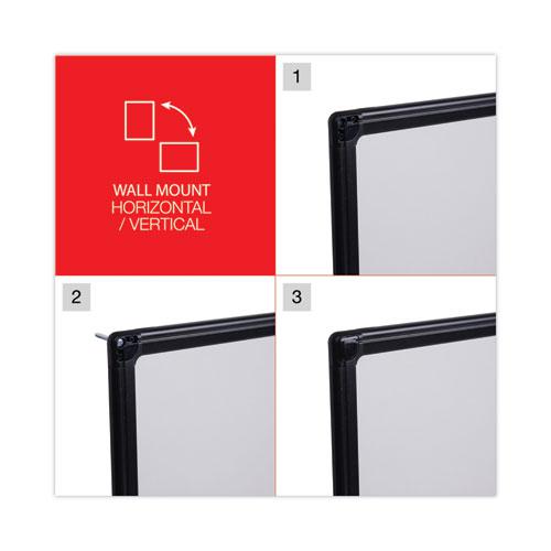 Design Series Deluxe Dry Erase Board, 36 x 24, White Surface, Black Anodized Aluminum Frame. Picture 5