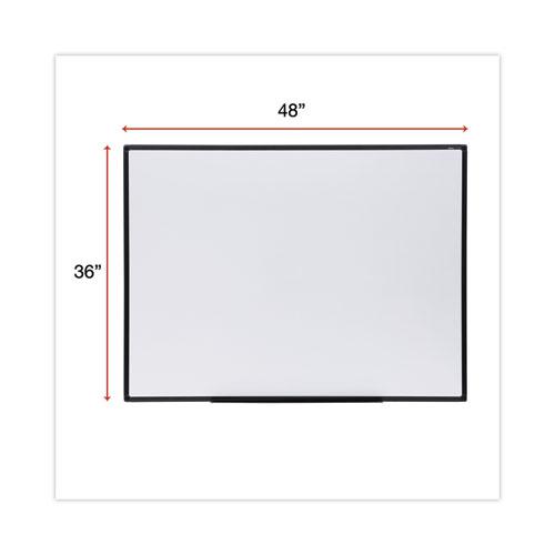 Design Series Deluxe Dry Erase Board, 48 x 36, White Surface, Black Anodized Aluminum Frame. Picture 3