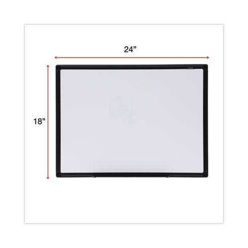 Design Series Deluxe Dry Erase Board, 24 x 18, White Surface, Black Anodized Aluminum Frame. Picture 3