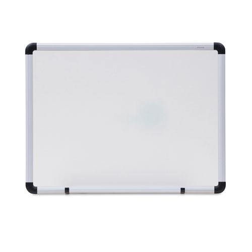 Modern Melamine Dry Erase Board with Aluminum Frame, 24 x 18, White Surface. Picture 1