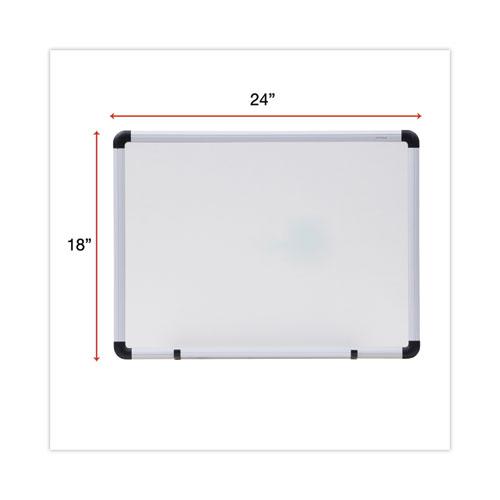 Modern Melamine Dry Erase Board with Aluminum Frame, 24 x 18, White Surface. Picture 3