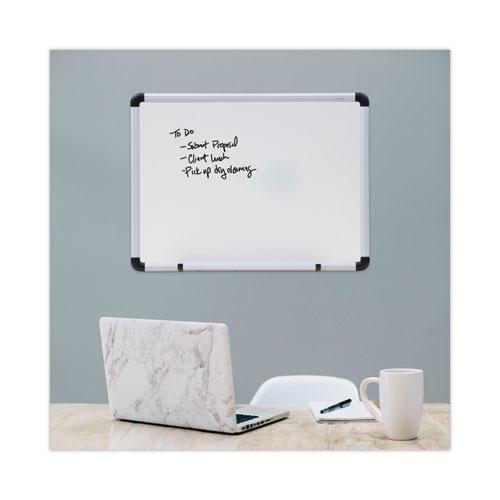Modern Melamine Dry Erase Board with Aluminum Frame, 24 x 18, White Surface. Picture 5