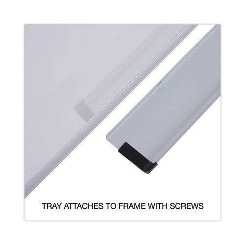 Dry Erase Board, Melamine, 36 x 24, White, Black/Gray Aluminum/Plastic Frame. Picture 4