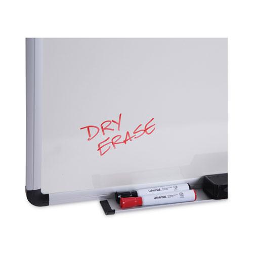 Dry Erase Board, Melamine, 36 x 24, White, Black/Gray Aluminum/Plastic Frame. Picture 7