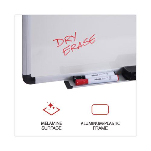 Modern Melamine Dry Erase Board with Aluminum Frame, 48 x 36, White Surface. Picture 2