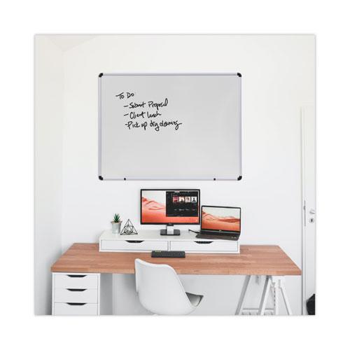 Modern Melamine Dry Erase Board with Aluminum Frame, 48 x 36, White Surface. Picture 6