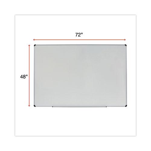 Modern Melamine Dry Erase Board with Aluminum Frame, 72 x 48, White Surface. Picture 3