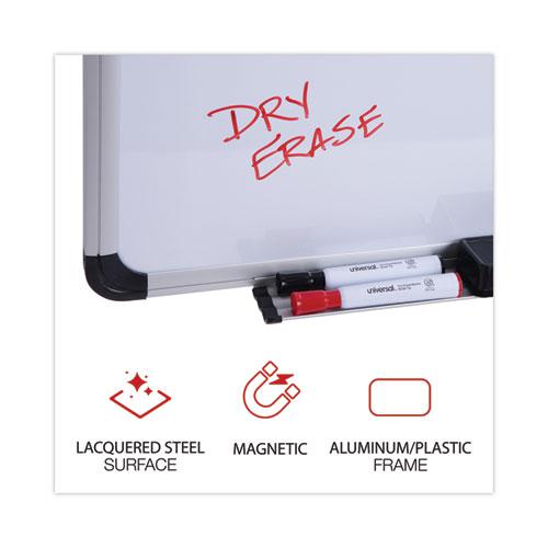 Magnetic Steel Dry Erase Marker Board, 24 x 18, White Surface, Aluminum/Plastic Frame. Picture 2