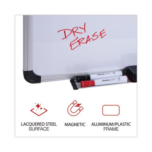 Magnetic Steel Dry Erase Marker Board, 36 x 24, White Surface, Aluminum/Plastic Frame. Picture 2
