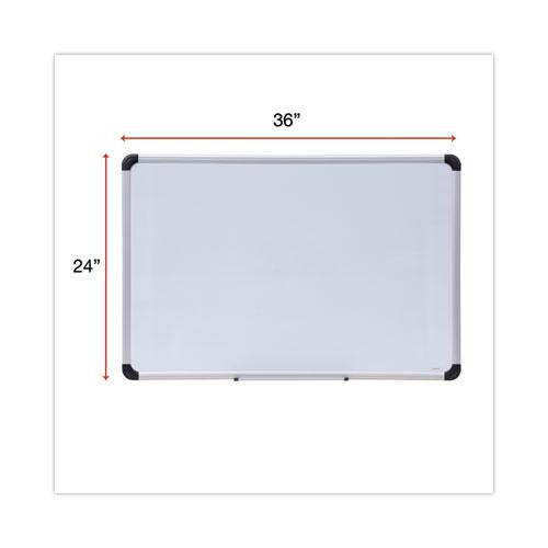 Magnetic Steel Dry Erase Marker Board, 36 x 24, White Surface, Aluminum/Plastic Frame. Picture 3