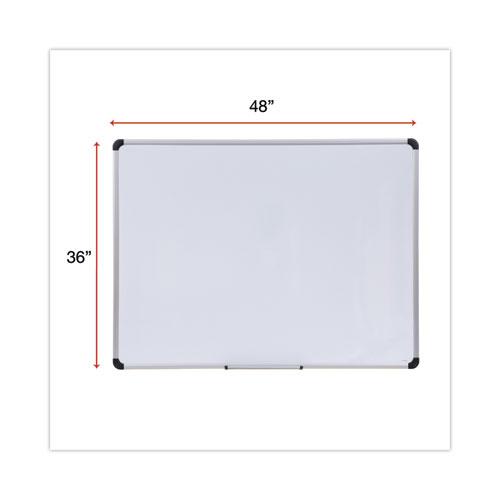 Magnetic Steel Dry Erase Marker Board, 48 x 36, White Surface, Aluminum/Plastic Frame. Picture 3