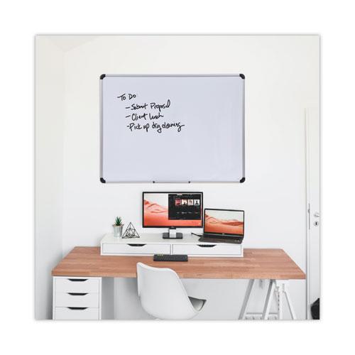 Magnetic Steel Dry Erase Marker Board, 48 x 36, White Surface, Aluminum/Plastic Frame. Picture 6