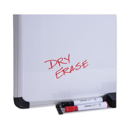 Magnetic Steel Dry Erase Marker Board, 72 x 48, White Surface, Aluminum/Plastic Frame. Picture 7