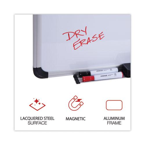 Deluxe Porcelain Magnetic Dry Erase Board, 36 x 24, White Surface, Silver/Black Aluminum Frame. Picture 2