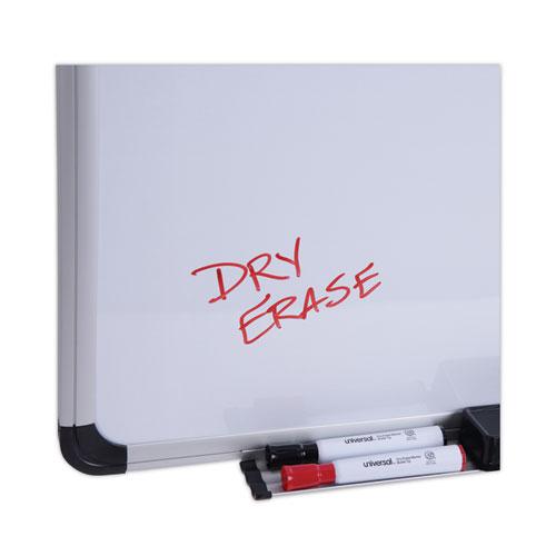 Deluxe Porcelain Magnetic Dry Erase Board, 36 x 24, White Surface, Silver/Black Aluminum Frame. Picture 7