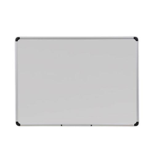 Deluxe Porcelain Magnetic Dry Erase Board, 48 x 36, White Surface, Silver/Black Aluminum Frame. Picture 1