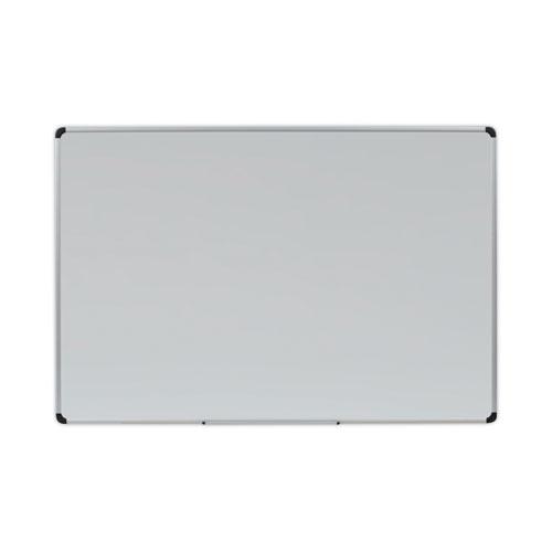 Deluxe Porcelain Magnetic Dry Erase Board, 72 x 48, White Surface, Silver/Black Aluminum Frame. Picture 1
