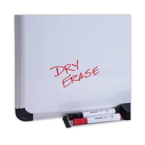 Deluxe Porcelain Magnetic Dry Erase Board, 72 x 48, White Surface, Silver/Black Aluminum Frame. Picture 8