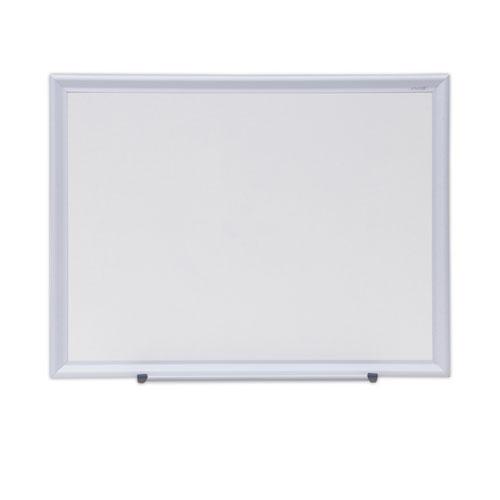 Deluxe Melamine Dry Erase Board, 24 x 18, Melamine White Surface, Silver Aluminum Frame. Picture 1