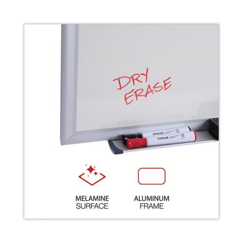 Deluxe Melamine Dry Erase Board, 24 x 18, Melamine White Surface, Silver Aluminum Frame. Picture 2