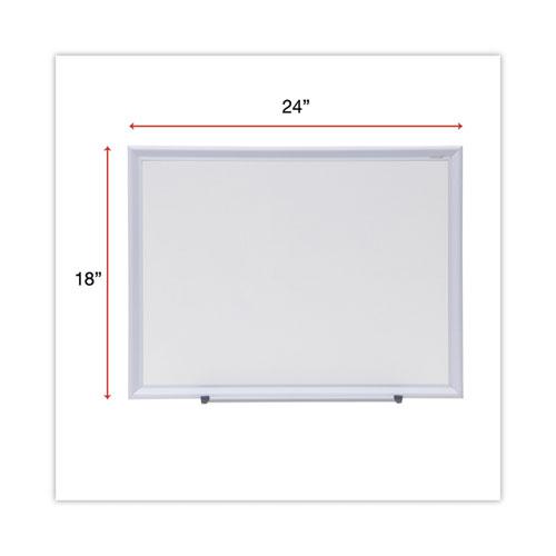 Deluxe Melamine Dry Erase Board, 24 x 18, Melamine White Surface, Silver Aluminum Frame. Picture 3