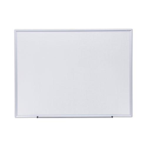 Deluxe Melamine Dry Erase Board, 48 x 36, Melamine White Surface, Silver Aluminum Frame. Picture 1