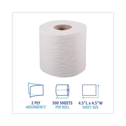 1-Ply Toilet Tissue, Septic Safe, White, 1,000 Sheets, 96 Rolls/Carton. Picture 3
