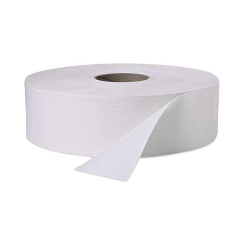 Jumbo Roll Bath Tissue, Septic Safe, 2 Ply, White, 3.4" x 1,000 ft, 12 Rolls/Carton. Picture 1