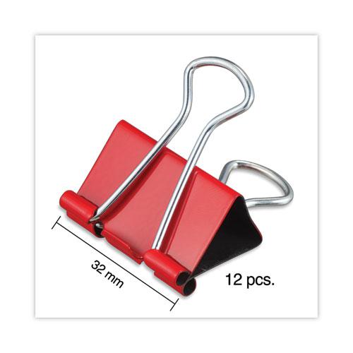 Binder Clips with Storage Tub, Medium, Assorted Colors, 24/Pack. Picture 5