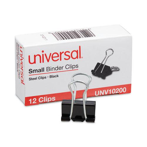 Binder Clips, Small, Black/Silver, 12/Box. Picture 2