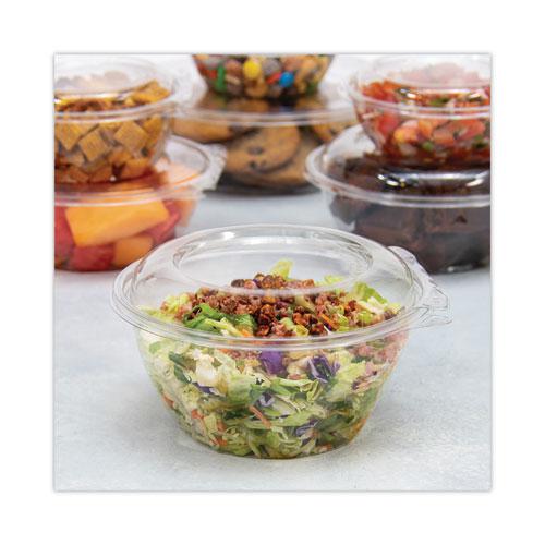 Tamper-Resistant, Tamper-Evident Bowls with Dome Lid, 32 oz, 7" Diameter x 3.4"h, Clear, 150/Carton. Picture 6